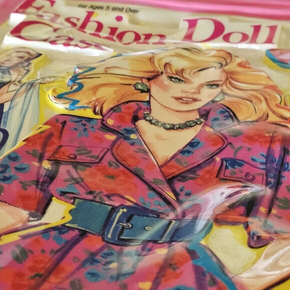 VTG 80s 2 Fashion Doll Carrying Cases Pink Tara Toy Barbie Clone Jem Maxie 4 12" - Picture 14 of 15